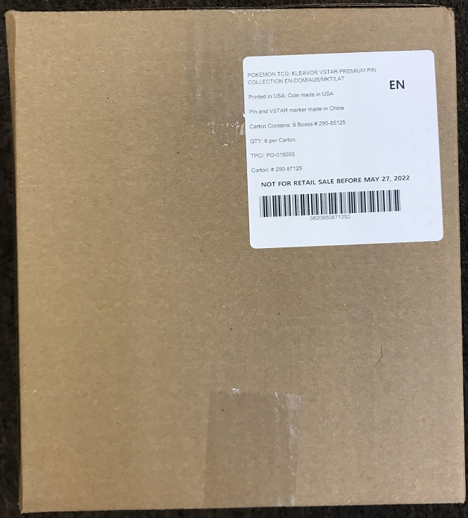 Pokemon Kleavor VSTAR Premium Collection Box CASE (6 Boxes)